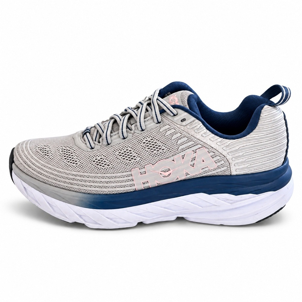 Hoka One Bondi 6 Women Size 7 Lunar Rock Nimbus Cloud Running Shoe 1019270LRNC
